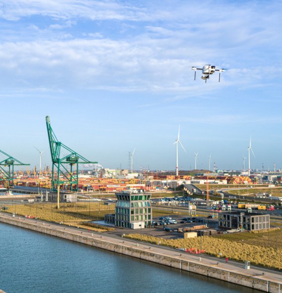 STEREO project SWIPE involved in world-first drone network over Antwerp port area