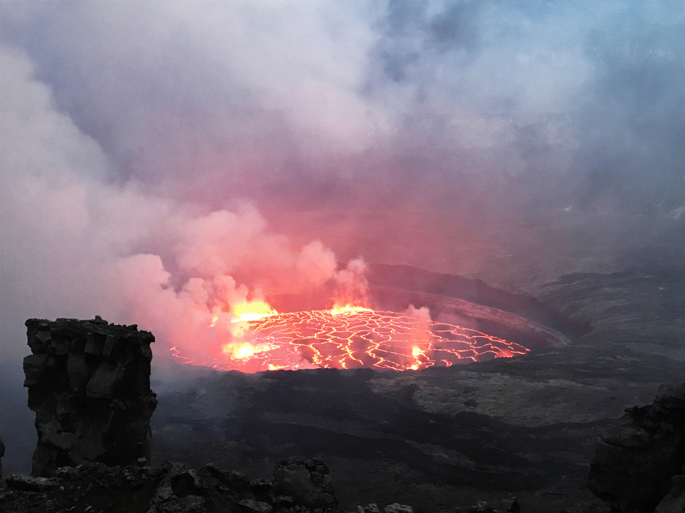 Photo of the Nyiragongo lava lake (photo © B. Smets)