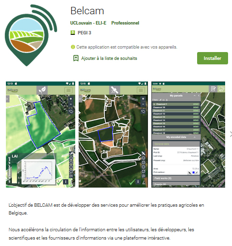 BELCAM, collaborative platform for monitoring agricultural plots ...