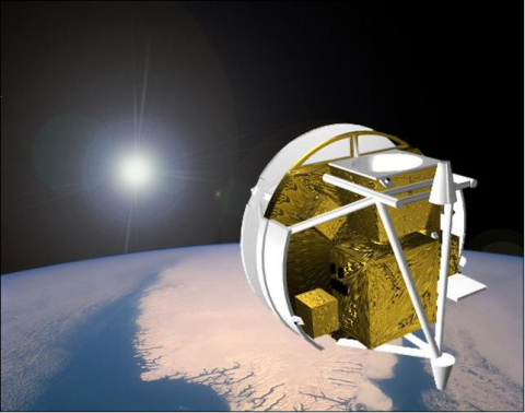 Artist's view of the SciSat spacecraft (image credit: Bristol Aerospace)