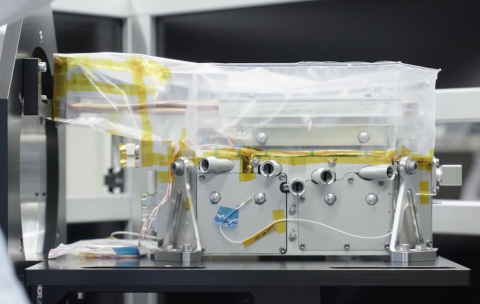 SPEXone instrument in SRON clean room - ©Airbus Defence and Space Netherlands & SRON Netherlands Institute for Space Research.