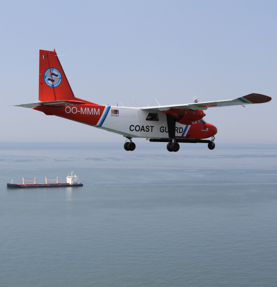 Coastguard aircraft now also monitors nitrogen emissions from ships at sea