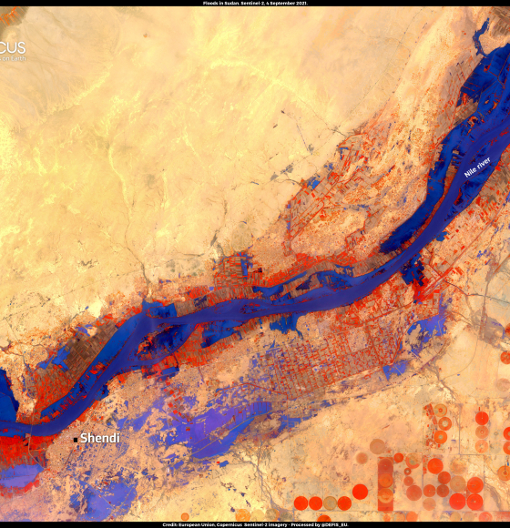 Floods near Shendi - Sudan