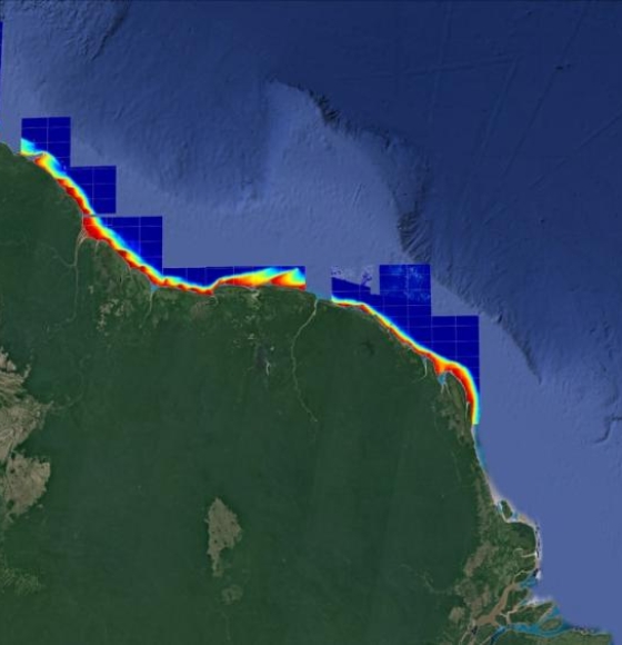 Copernicus Sentinel-2 bathymetry to map South America’s coastline