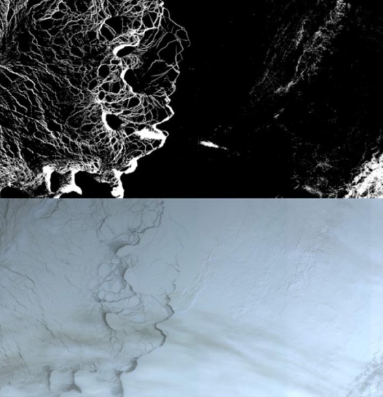 Copernicus Sentinel-3 and artificial intelligence provide new insights into the Arctic's icy landscape