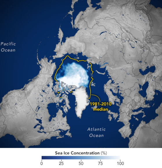 Arctic Sea Ice 12th-Lowest on Record