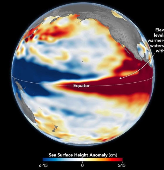 El Niño 2026 rivals the strongest events seen from space