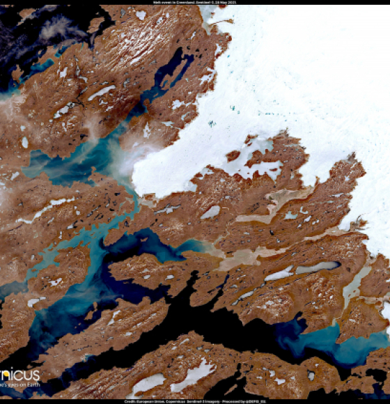First significant melt event of 2021 of Greenland