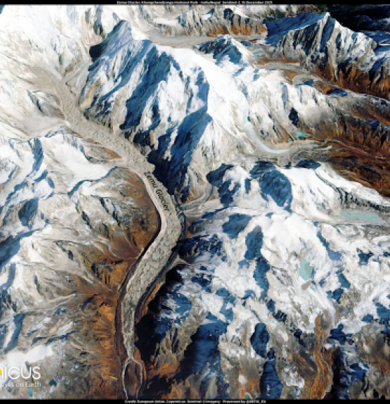 Glacial landscape in the Hindu Kush Himalaya (Central Asia)