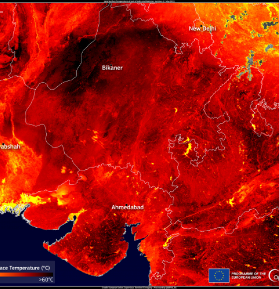 Persistent extreme heatwave in Southern Asia