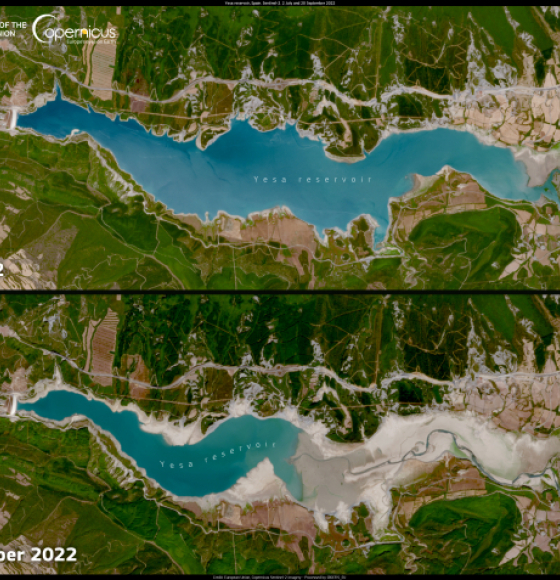 Spain’s Yesa reservoir severely affected by extreme drought