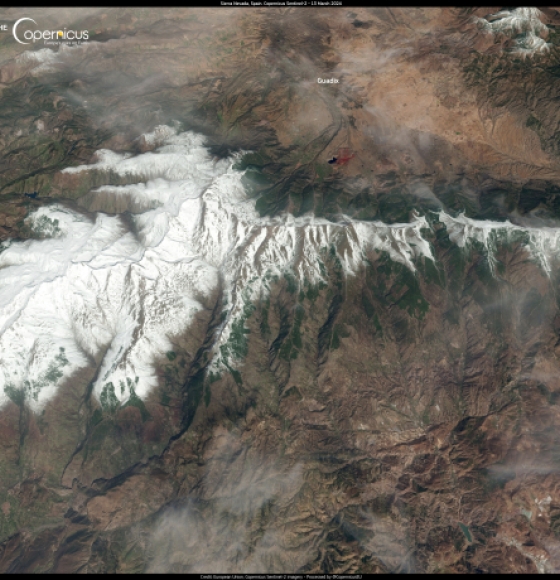 Unprecedented snowfall in Sierra Nevada, Spain