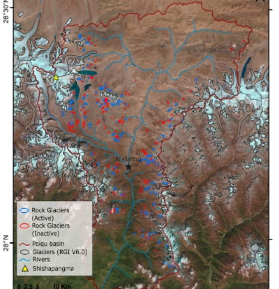 Pléiades unlocks information about rock glaciers in central Himalaya