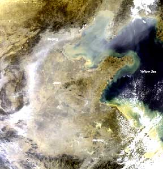 De Chinese economische boom zichtbaar vanuit de ruimte
