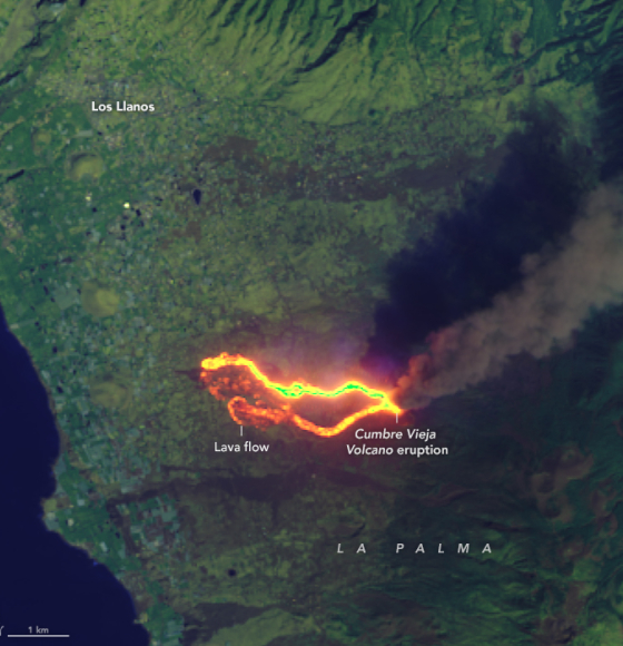 Lava Burns a Path Through La Palma