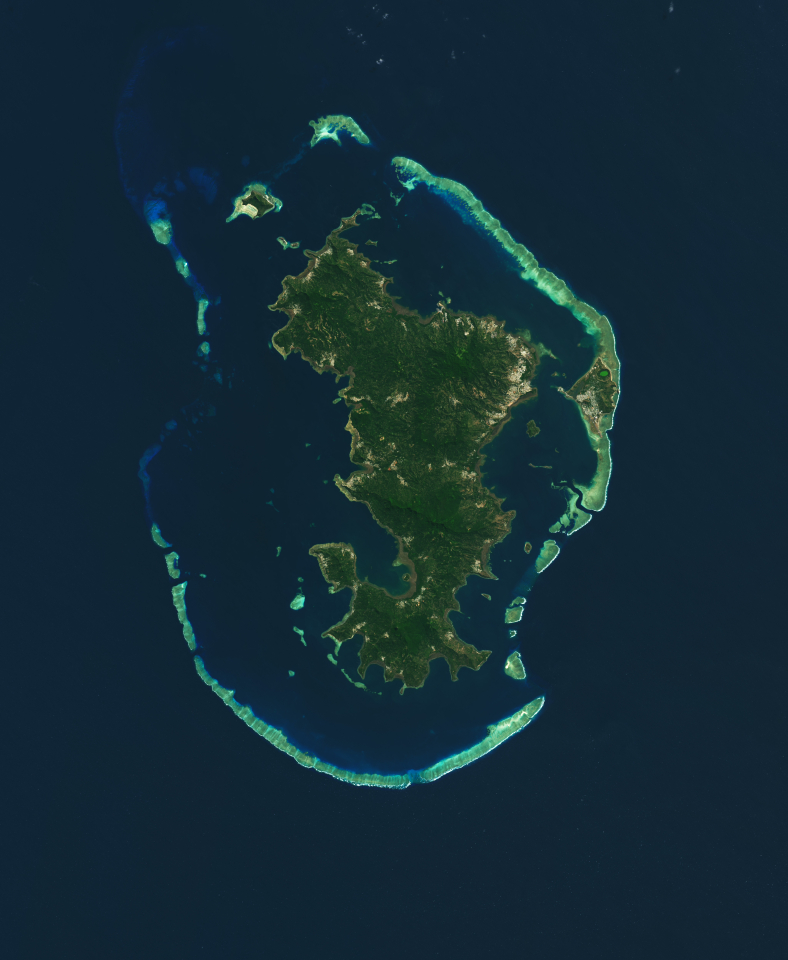 Mayotte, as acquired by Landsat 8 on July 15th, 2015