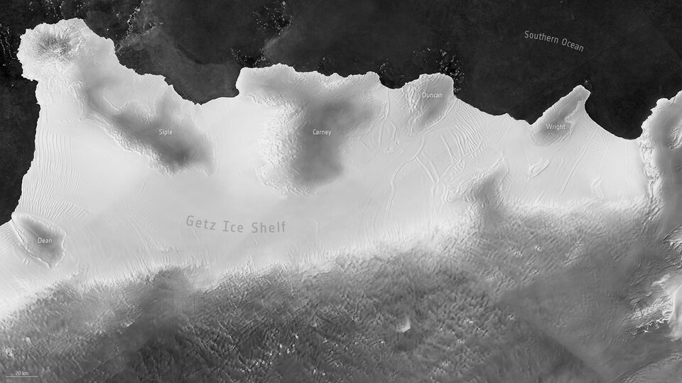Getz Ice Shelf from Sentinel-1