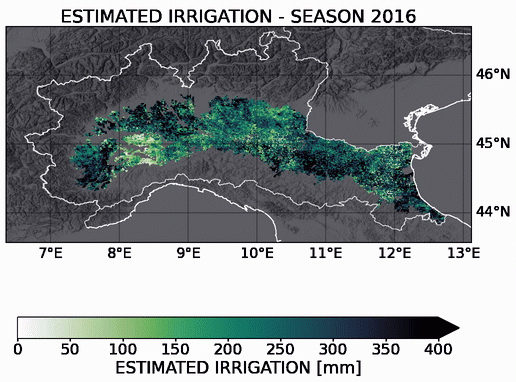 Animation showing annual water use for irrigation
