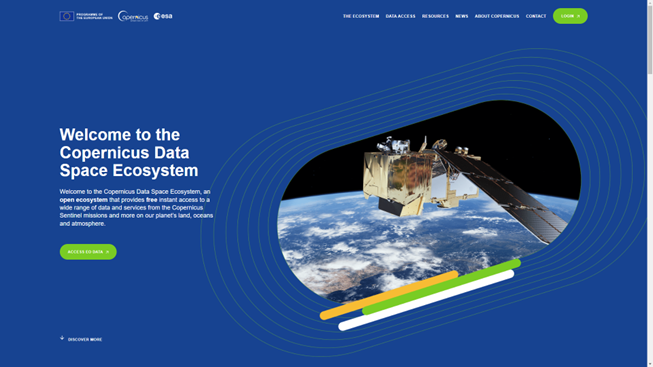 The Copernicus Data Space Ecosystem web portal